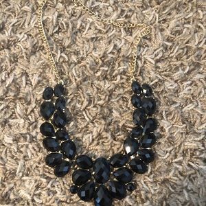 Black statement necklace